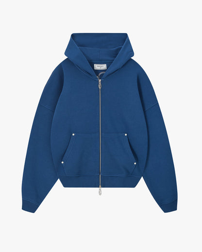 Beast Zip-up Hoodie Petrol Blue