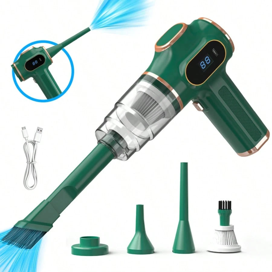 belibuy Powerful Dual-Turbine Motor Cordless Handheld Vacuum Cleaner, Cordless, Portable, Lightweight, Easy To Use, Suitable For Home, Car, Pet Hair, Dust, Debris Cleaning, Halloween, Thanksgiving Gif