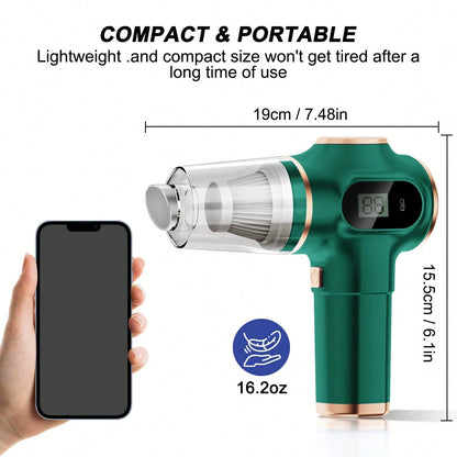 belibuy Powerful Dual-Turbine Motor Cordless Handheld Vacuum Cleaner, Cordless, Portable, Lightweight, Easy To Use, Suitable For Home, Car, Pet Hair, Dust, Debris Cleaning, Halloween, Thanksgiving Gif