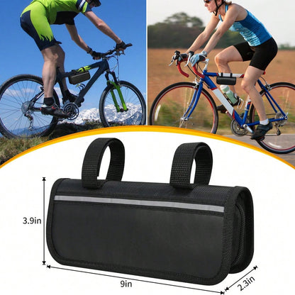 Bicycle Repair Bag With Tire Pump, Portable Tool Kit, Suitable For Camping Trips- Patch, Inflator, Maintenance Integrated Safety Kit