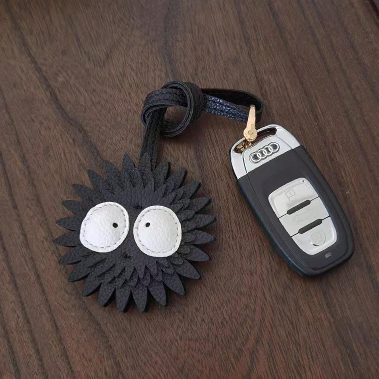 Black Briquette Bag Charm, Fashion Bag Charm For Purse Handbags Bag Accessories PU Key Charms