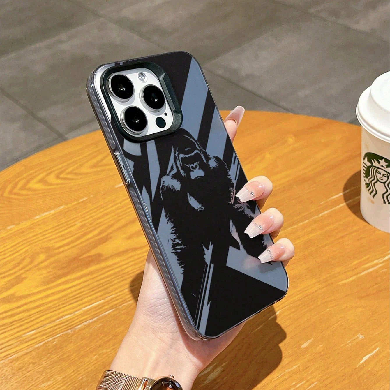 Black Gorilla Protective Phone Case Compatible With IPhone 11 Pro Max, 16 Pro Max, 15 Pro, 14 Plus, 13, 12, 11, 13 Pro Max, 12 Pro