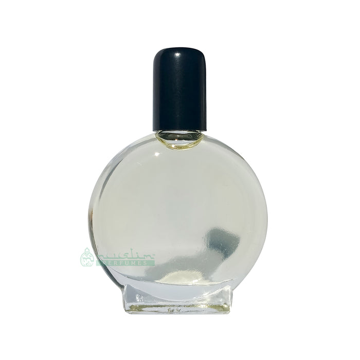 Black Oud Perfume Oil - Translucent Color Islamic Muslim Attar Flat Round 7 ml Vial