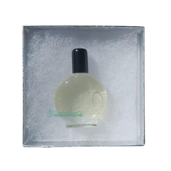 Black Oud Perfume Oil - Translucent Color Islamic Muslim Attar Flat Round 7 ml Vial
