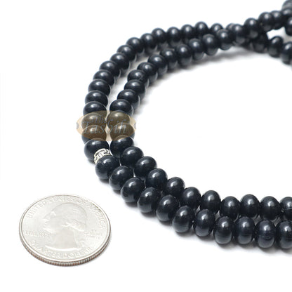 Black Plastic Oval greek Divider 99 Beads 7x5 mm Crescent Moon Tassels