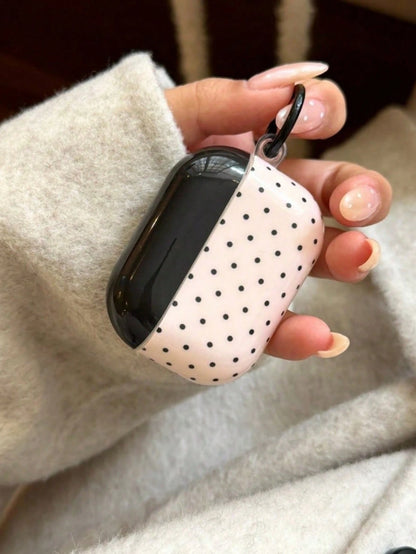 Black Simple Polka Dot Protective Case Compatible With Apple Pro 3rd Gen, Bluetooth Earphone Cover Compatible With AirPods Pro 2nd/3rd/4th Gen Noise Proof Models