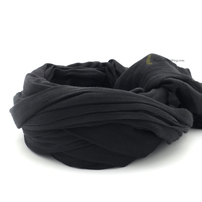 Black Turban Fabric Islamic Amamah 100% Japanese Cotton Gauze