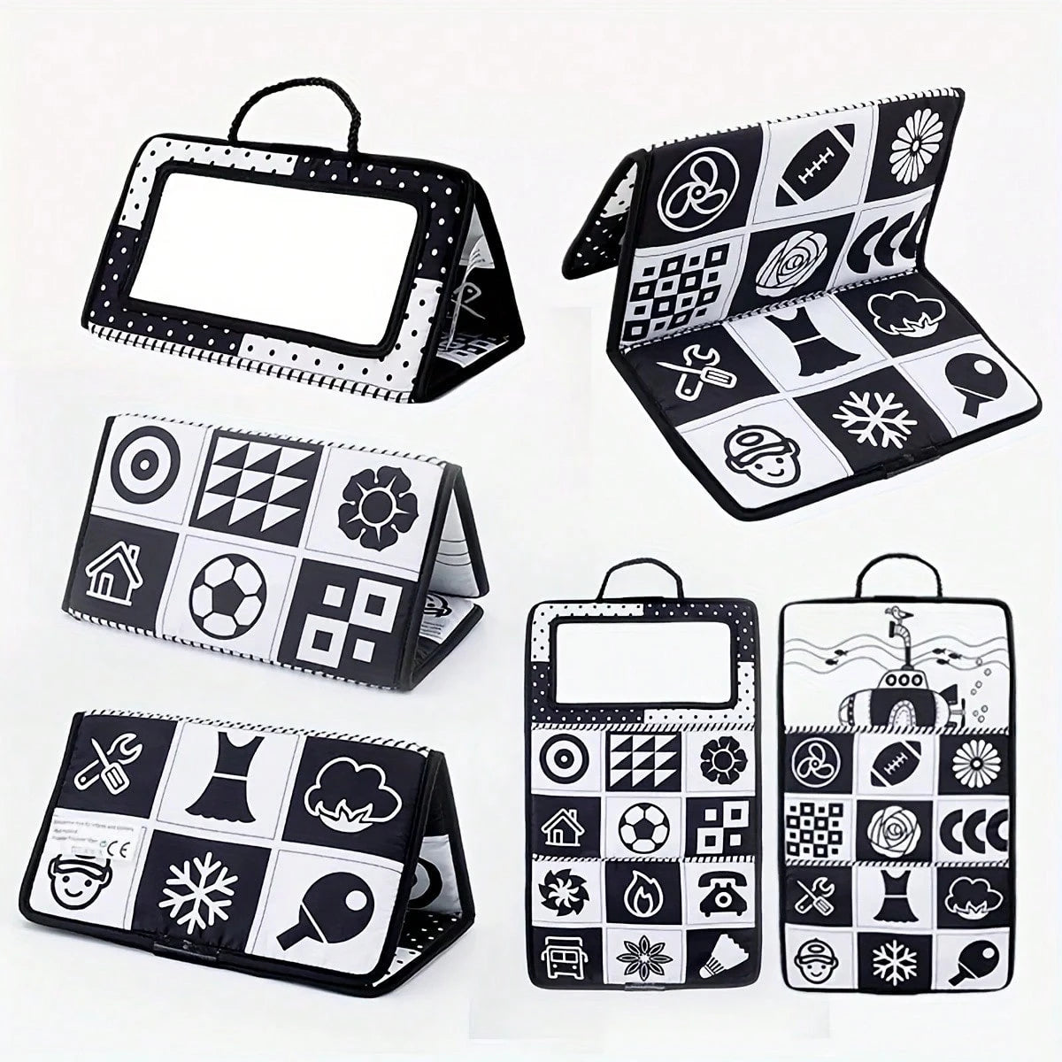 Black & White, Black & Red Cloth Book Toy, Parent-Child Interactive Toy, Can Cultivate Children's Shape Recognition And Color Identification Ability