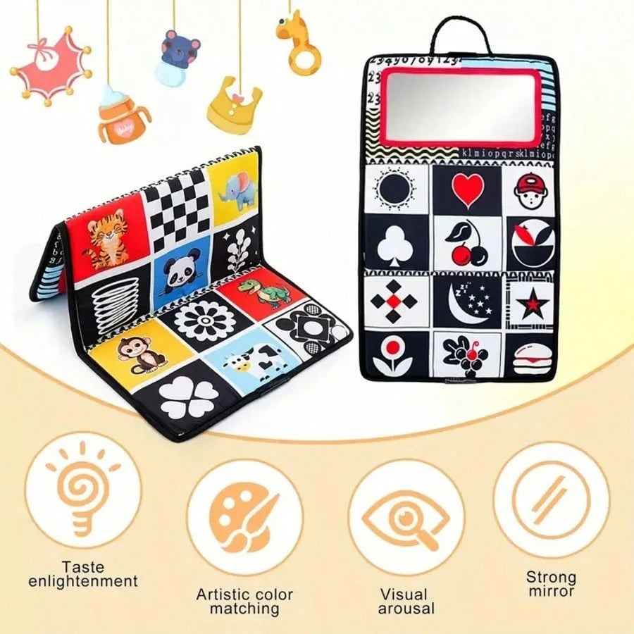 Black & White, Black & Red Cloth Book Toy, Parent-Child Interactive Toy, Can Cultivate Children's Shape Recognition And Color Identification Ability