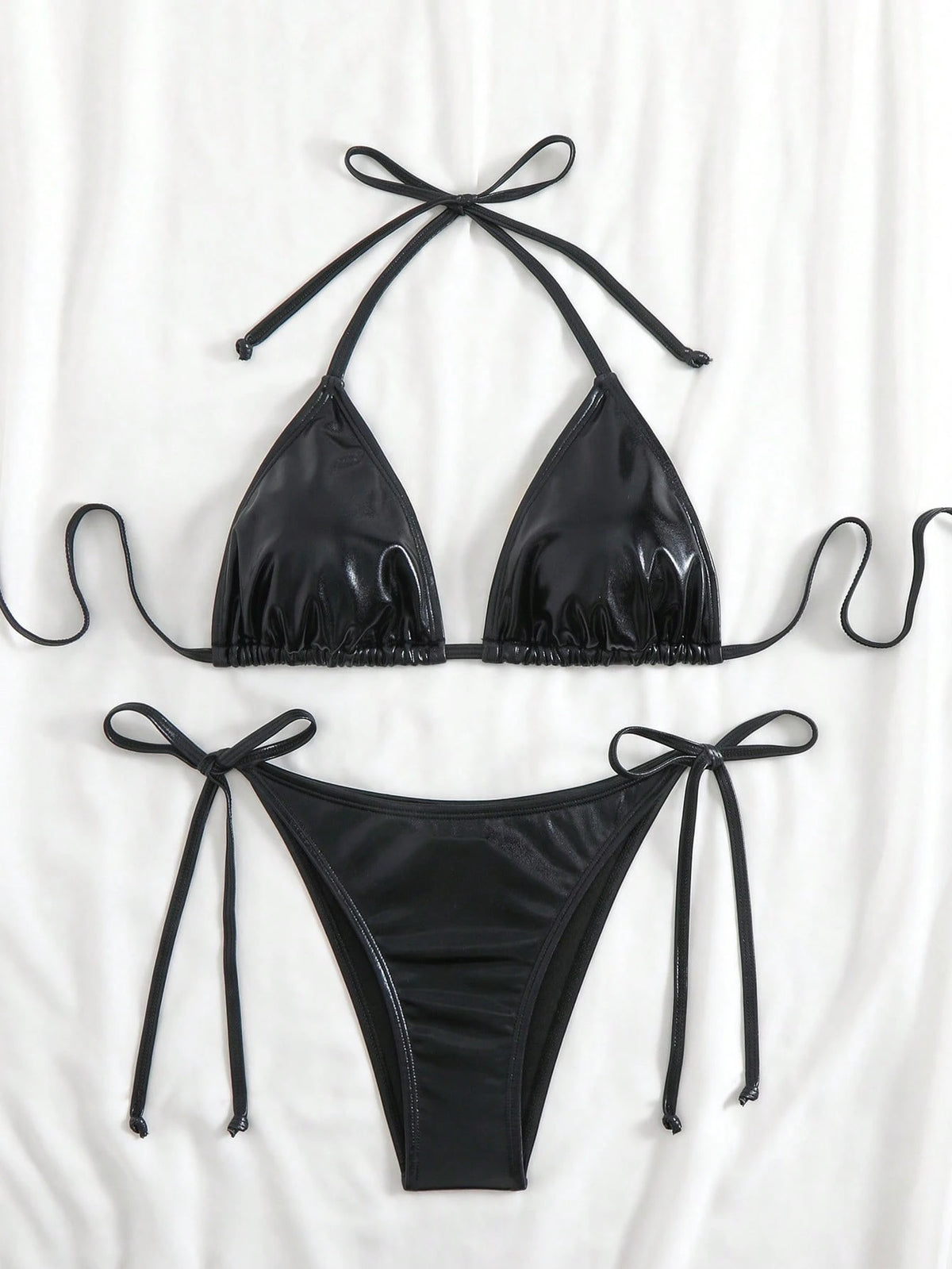 Bloopia Solid Color Bikini Swimsuit For Summer Beach Vacation