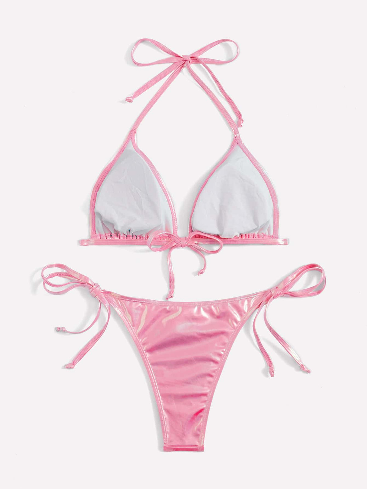 Bloopia Solid Color Bikini Swimsuit For Summer Beach Vacation