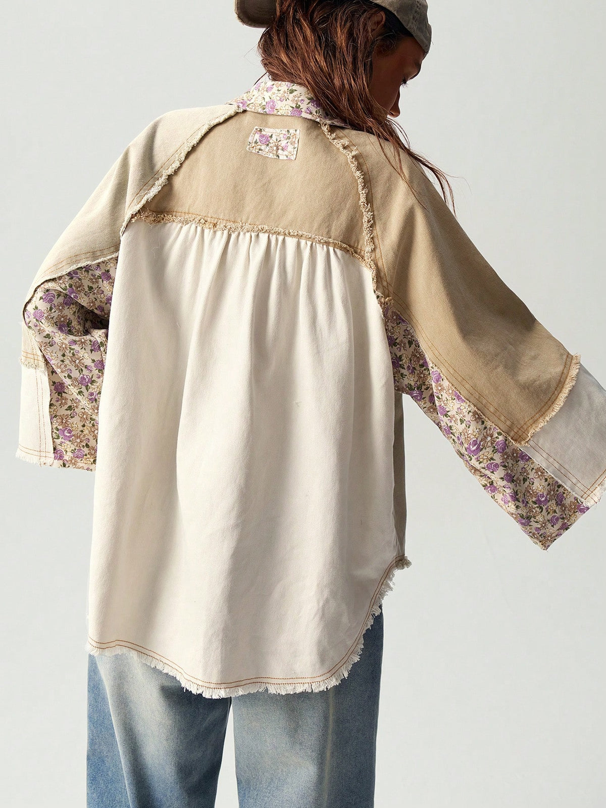 Bohemela Women Loose Woven 3/4 Sleeve Vacation Casual Shirt