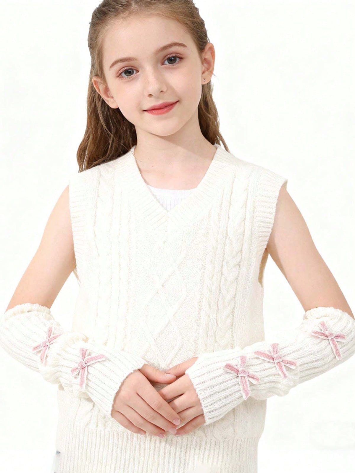 Bow Tie Arm Warmers For Girls, Autumn And Winter Season, Warmth, Winter Accessories, Elegant Design, Girls Accessories, Sleeves, Back To School