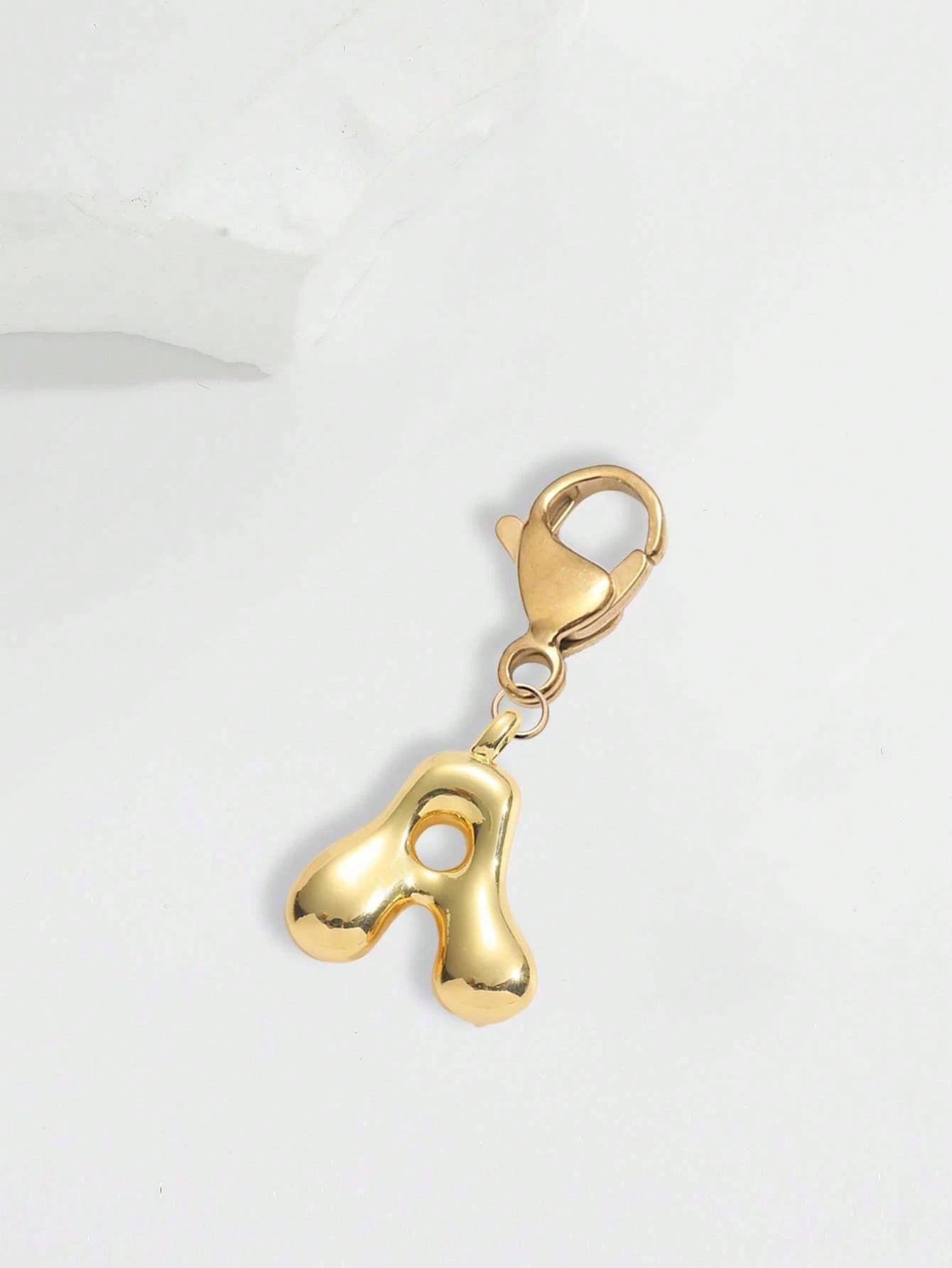 Bubble Letter Cute Necklace Pendant, Bag Pendant- Lucky Crystal Pendant, Letter A-Z, Shiny Alloy Bag Backpack Pendant- Perfect Gift For Birthday And Special Occasions, Keychain Ring Bag Backpack Pen