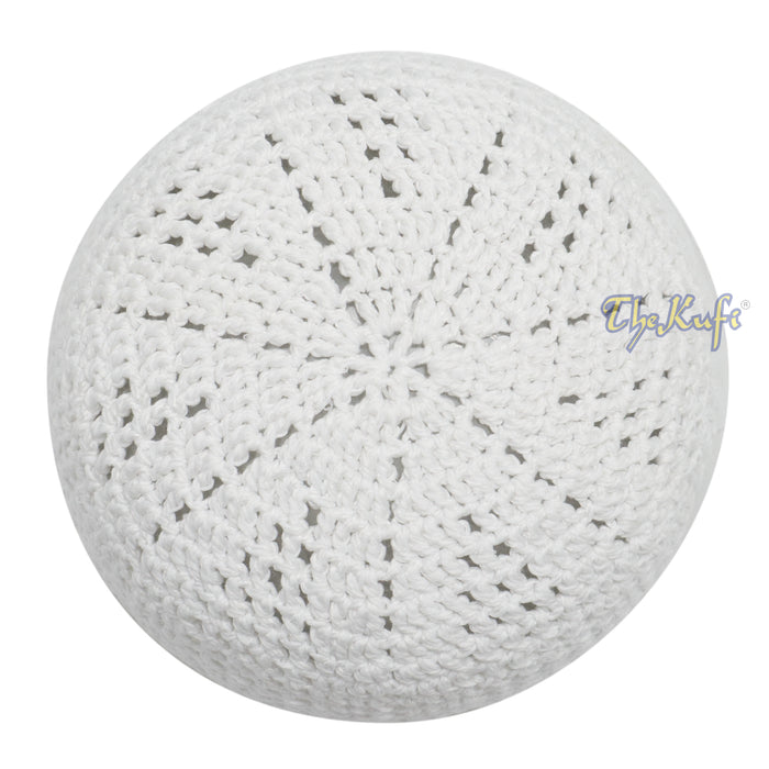 Buy 1 Get 1 Free! White Kufi Cap | Hand-crocheted Arifin Ilham Crochet Knitted Muslim Hat