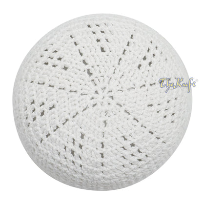 Buy 1 Get 1 Free! White Kufi Cap | Hand-crocheted Arifin Ilham Crochet Knitted Muslim Hat