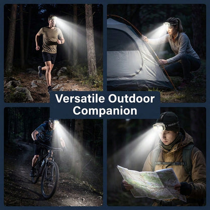 Camping Essentials, Headlamp, Outdoor Motion Sensor Fishing Headlamp, Hands-Free LED Head Light With Smart Sensor Control, Waterproof Portable Illumination Gear For Night Fishing, Hiking, Camping, Run