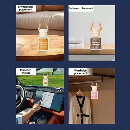 Car Air Freshener Diffuser, Hanging Car Scents Air Freshener, Car Fresheners Long Lasting, Essential Oil Diffuser, Vanilla Cream Fragrance Oil, 2pcs