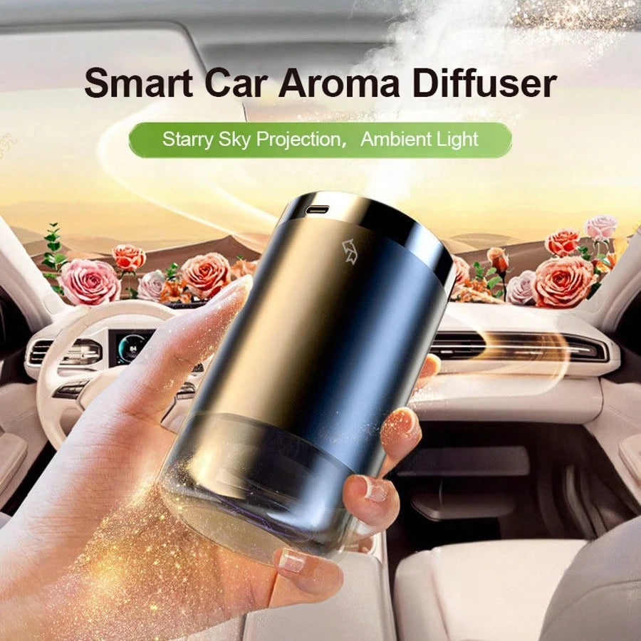 Car Air Freshener Diffuser, Long Lasting Car Fragrance Aromatherapy Essential Oil Diffuser, Automatic Scent Diffuser For Car Interior, Odor Eliminator Freshener For Cup Holder, Premium Car Accessories