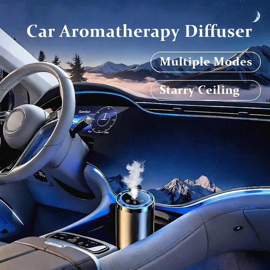 Car Air Freshener Diffuser, Long Lasting Car Fragrance Aromatherapy Essential Oil Diffuser, Automatic Scent Diffuser For Car Interior, Odor Eliminator Freshener For Cup Holder, Premium Car Accessories