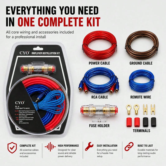 Car Audio Modification Subwoofer Modification Cable 10GA Car Power Amplifier Sleeve Pipeline, Thickened Copper Wire, High-Temperature Resistant, Anti-Interference, HIFI Music, Car Sound Quality, Car P