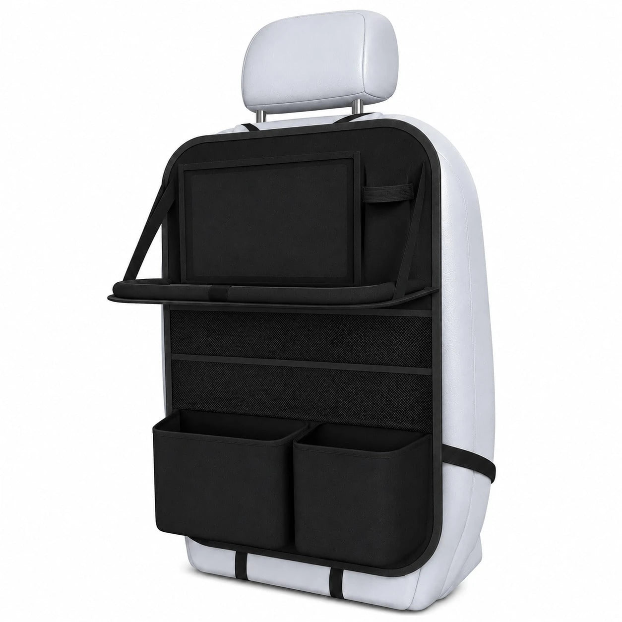 Car Backseat Organizer With Foldable Tray