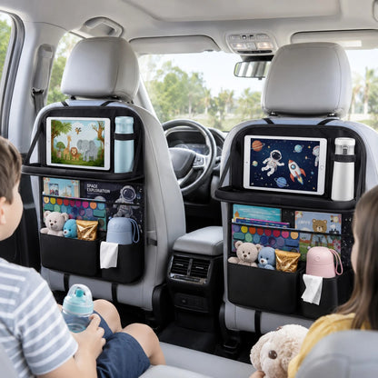 Car Backseat Organizer With Foldable Tray