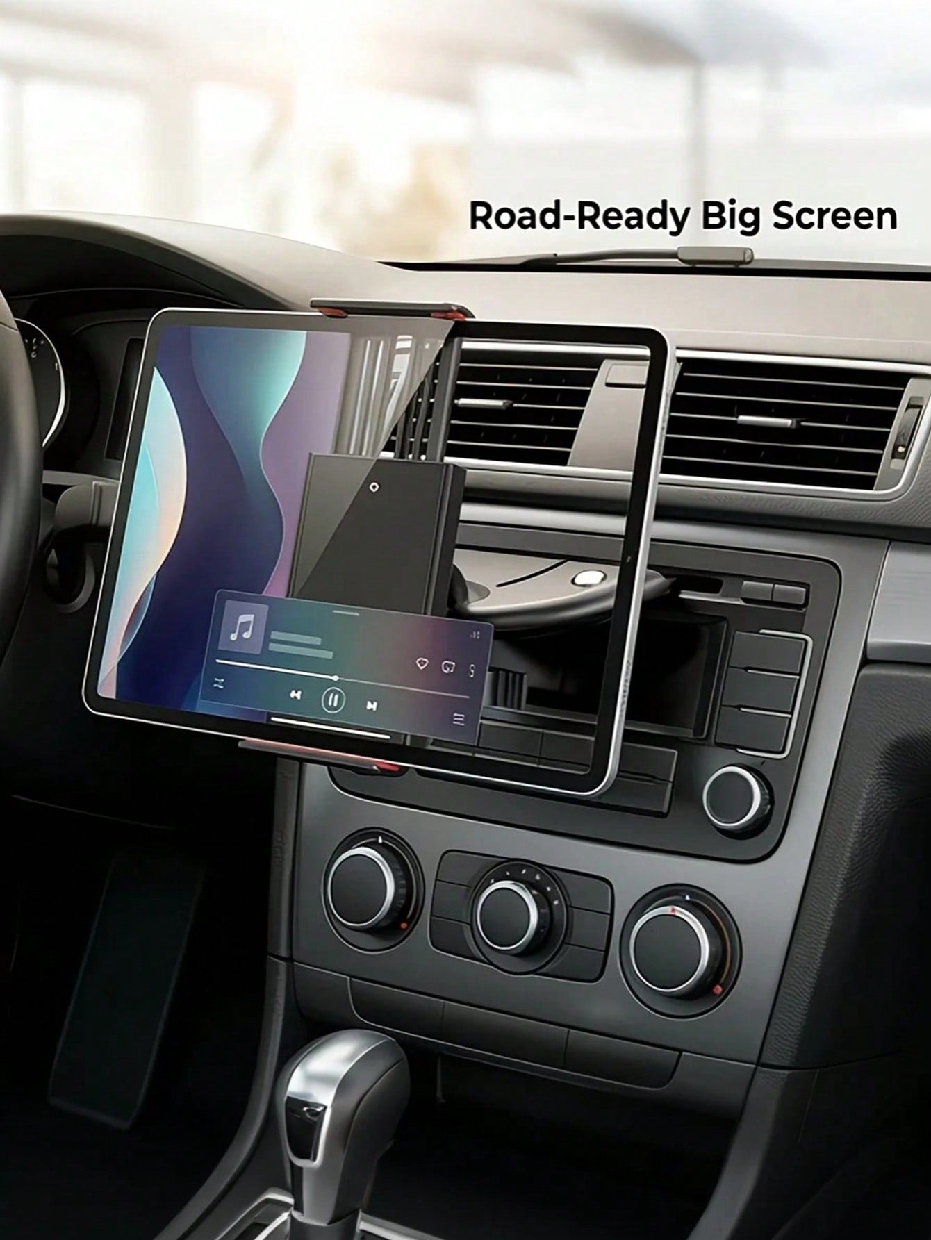 Car CD Slot Phone Holder- Adjustable Car CD Player Phone Mount, Universal Hands-Free Smartphone And Small Tablet Holder, Non-Slip Clip, Stable Viewing, No Air Vent Obstruction, Stable Dashboard Mount