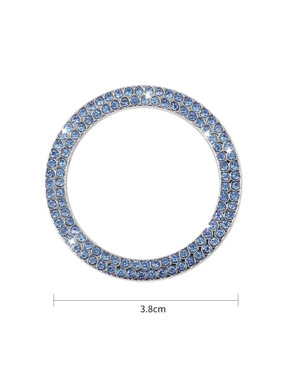 Car Engine Start Stop Button Protective Cover And Rhinestone Ring Sticker For Button And Ignition Key Decoration