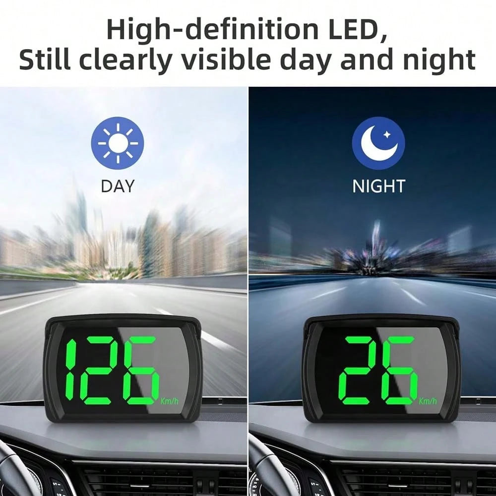 Car GPS Speedometer HUD Display, Digital KM/H MPH Speed Meter With Bright LED Screen, USB Plug And Play Head Up Display For Cars Trucks SUV, Compact Driving Accessories Gift For Men Women