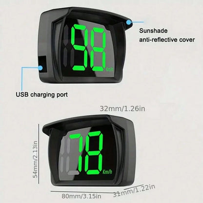 Car GPS Speedometer HUD Display, Digital KM/H MPH Speed Meter With Bright LED Screen, USB Plug And Play Head Up Display For Cars Trucks SUV, Compact Driving Accessories Gift For Men Women