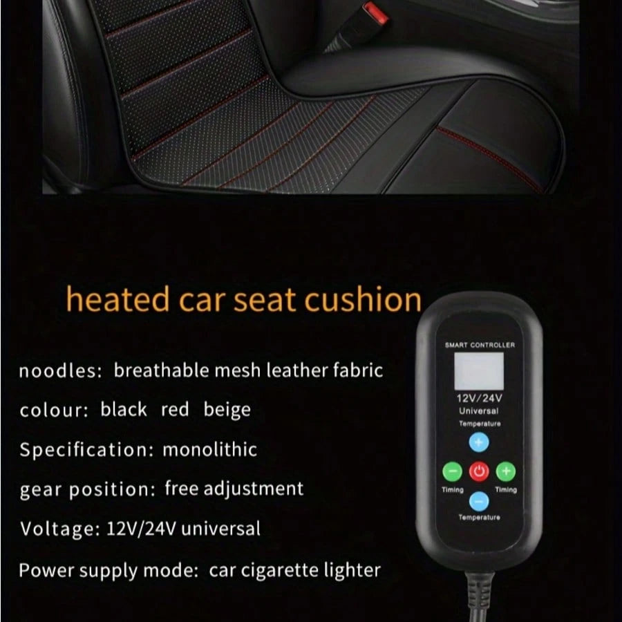 Car Heating Cushion 12V/24V Universal Winter Keep Warm Cushion Interior Heated Cushion Seat Back Heating Blanket