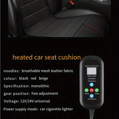 Car Heating Cushion 12V/24V Universal Winter Keep Warm Cushion Interior Heated Cushion Seat Back Heating Blanket
