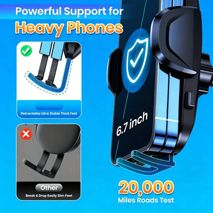 Car Phone Holder Mount, Upgraded 360° Rotation Dashboard Stand, Strong Suction Handsfree Phone Mount, Universal Compatible With IPhone Android For Car GPS Navigation