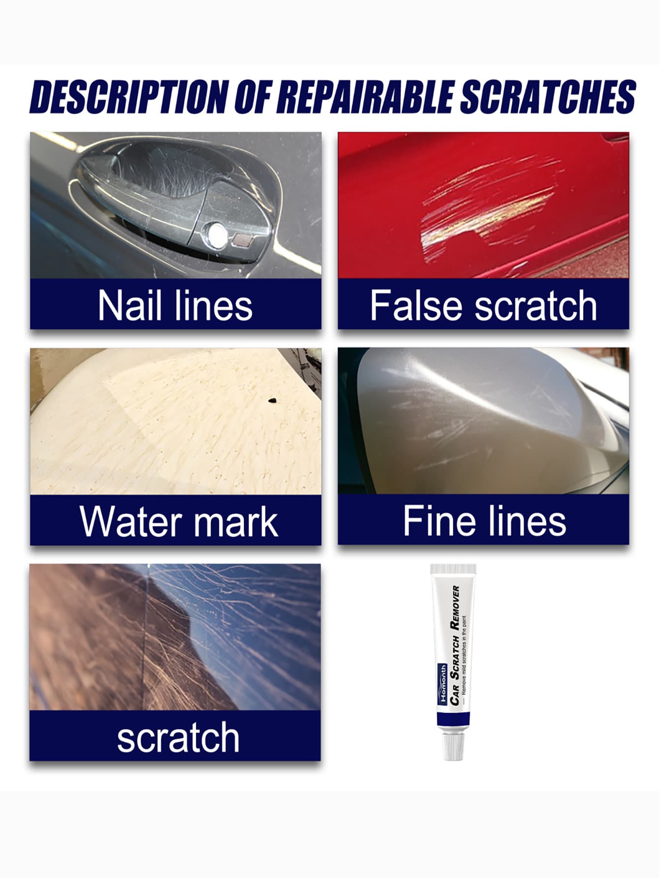 Car Scratch Repair Cream, Scratch Remover, Automotive Abrasive Polishing Paint Care Products