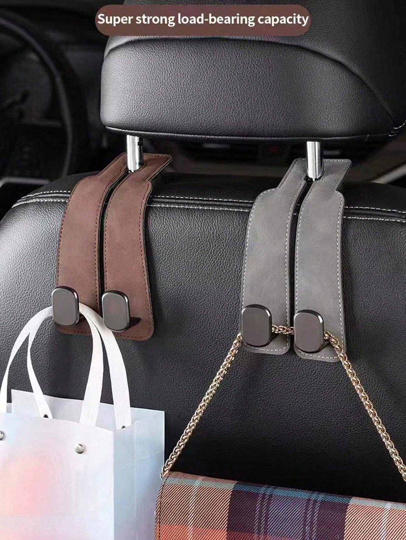 Car Seat Headrest Hooks, Dual Headrest Hooks, Car Back Seat Headrest Hooks, Can Be Used To Hang Handbags, Bags, Clothes And Wallets