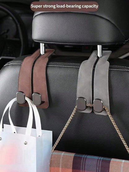 Car Seat Headrest Hooks, Dual Headrest Hooks, Car Back Seat Headrest Hooks, Can Be Used To Hang Handbags, Bags, Clothes And Wallets