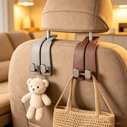 Car Seat Headrest Hooks, Dual Headrest Hooks, Car Back Seat Headrest Hooks, Can Be Used To Hang Handbags, Bags, Clothes And Wallets