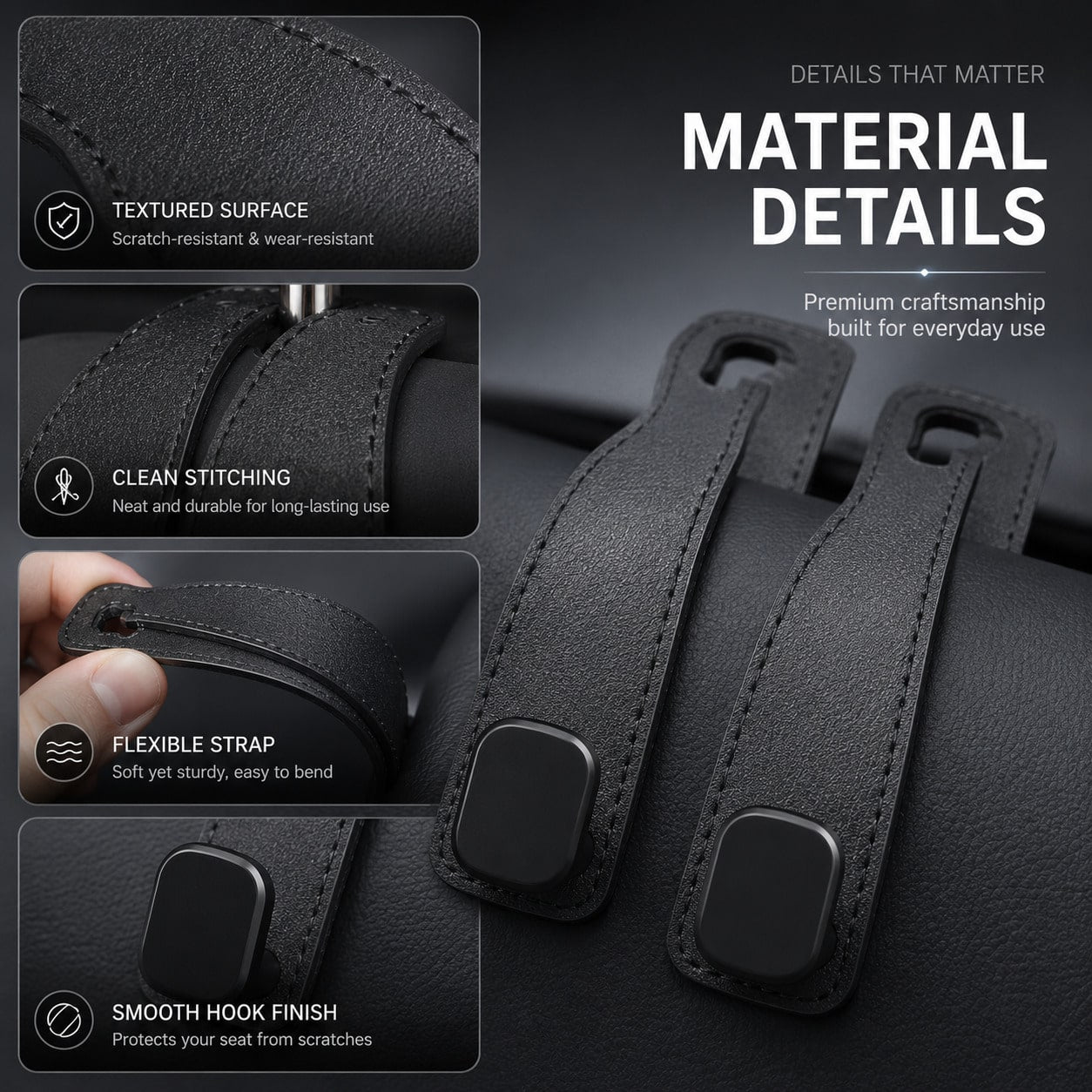 Car Seat Hooks, Headrest Hooks, Car Interior Storage Hooks, Back Seat Hooks, Car Organization Hooks, Vehicle Seat Hooks, Car Storage Hooks, Universal Car Headrest Hooks, Can Hang Bags, Shopping Bags