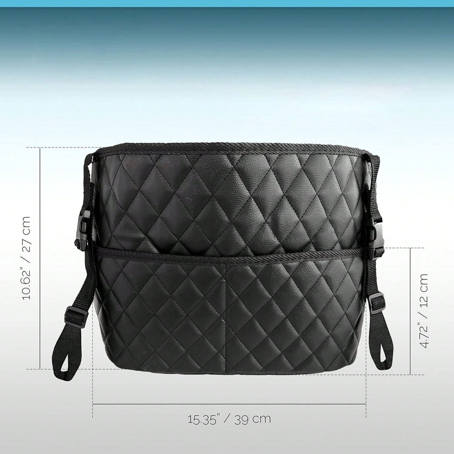 Car Seat Storage Bag, Stylish Upgraded Black PU Leather Storage Rack, Extra Storage Space, Easy To Install, Helping You Say Goodbye To Clutter!