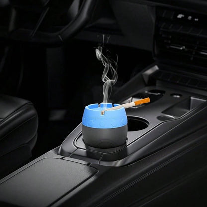 Car Silicone Ashtray, Auto Ash Tray Smokeless, Drop- Proof Unbreakable Anti- Ash Splash Vehicle Ashtray Home Outside Office Car AccessoriesOrange
