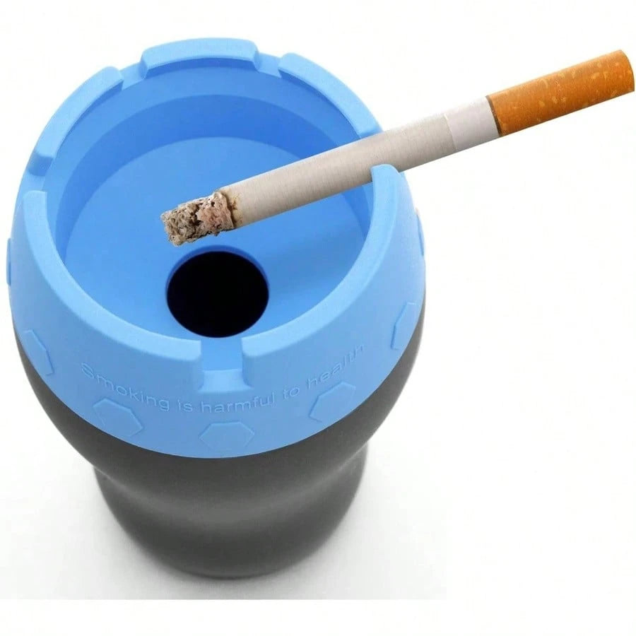 Car Silicone Ashtray, Auto Ash Tray Smokeless, Drop- Proof Unbreakable Anti- Ash Splash Vehicle Ashtray Home Outside Office Car AccessoriesOrange