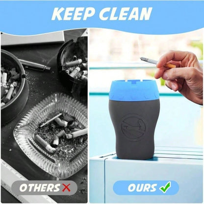 Car Silicone Ashtray, Auto Ash Tray Smokeless, Drop- Proof Unbreakable Anti- Ash Splash Vehicle Ashtray Home Outside Office Car AccessoriesOrange