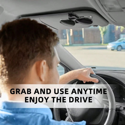 Car Sun Visor Glasses Holder- Fashionable Glasses Clip Suitable For Car Interior, Ticket And Card Storage Organizer