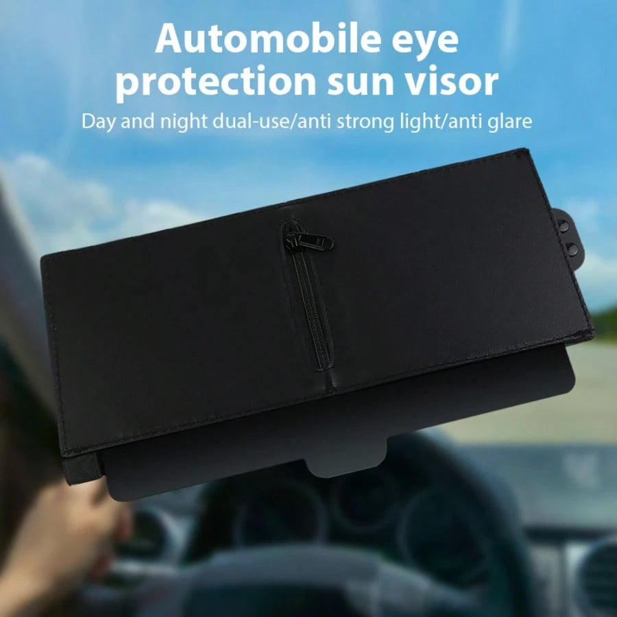 Car Sunshade,Polarized Sun Visor For Car With Zipper Slider, Upgraded Car Sun Visor Extension With PC Lens And Side Sunshade,Anti-Glare Car Visor For Driving,UV-Filtering/Protection,Universal For Most