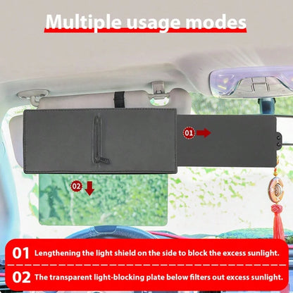 Car Sunshade,Polarized Sun Visor For Car With Zipper Slider, Upgraded Car Sun Visor Extension With PC Lens And Side Sunshade,Anti-Glare Car Visor For Driving,UV-Filtering/Protection,Universal For Most