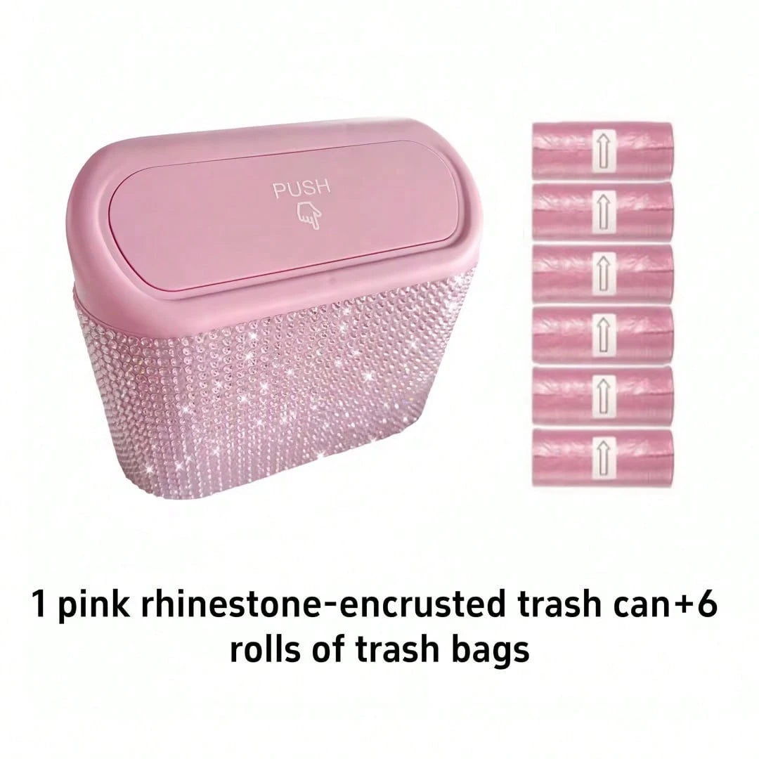 Car Trash Can, Car Seat Back & Door Hanging Storage Box, Multi-Function Car Accessories, Trash Bag, Foldable Storage