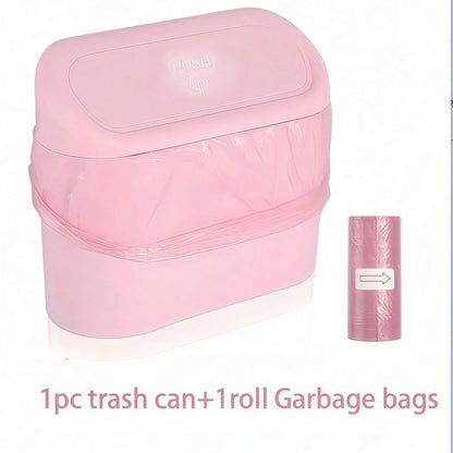 Car Trash Can, Car Seat Back & Door Hanging Storage Box, Multi-Function Car Accessories, Trash Bag, Foldable Storage