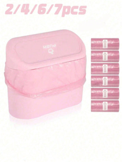 Car Trash Can, Car Seat Back & Door Hanging Storage Box, Multi-Function Car Accessories, Trash Bag, Foldable Storage