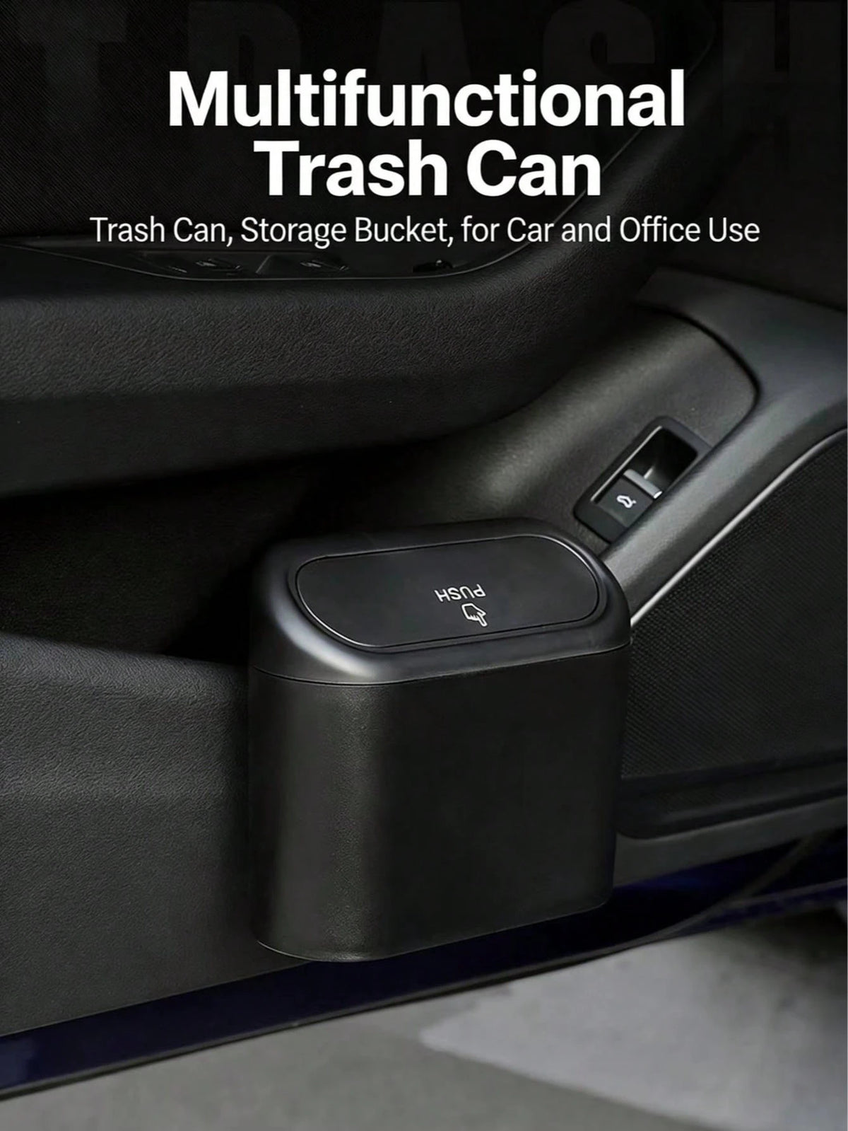 Car Trash Can, Mini Storage Bag, Multi-Functional Seat Side Hanging Organizer With Lid, Upgraded Thickened Mini Desktop Trash Can, Multi-Functional Storage Box, Leak-Proof Lid, Suitable For Car, Offic